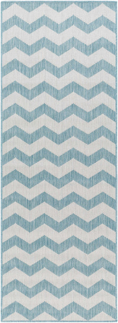 Cheri Thatch Light Blue Outdoor Carpet Area Rug - Clearance - Ornate Home