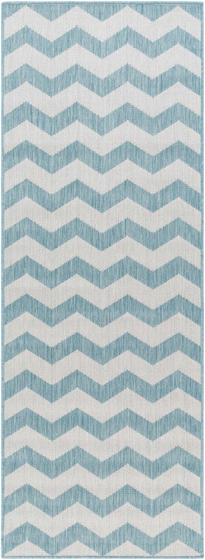 Cheri Thatch Light Blue Outdoor Carpet Area Rug - Clearance - Ornate Home