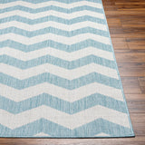 Cheri Thatch Light Blue Outdoor Carpet Area Rug - Clearance - Ornate Home