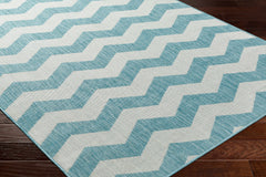 Cheri Thatch Light Blue Outdoor Carpet Area Rug - Clearance - Ornate Home