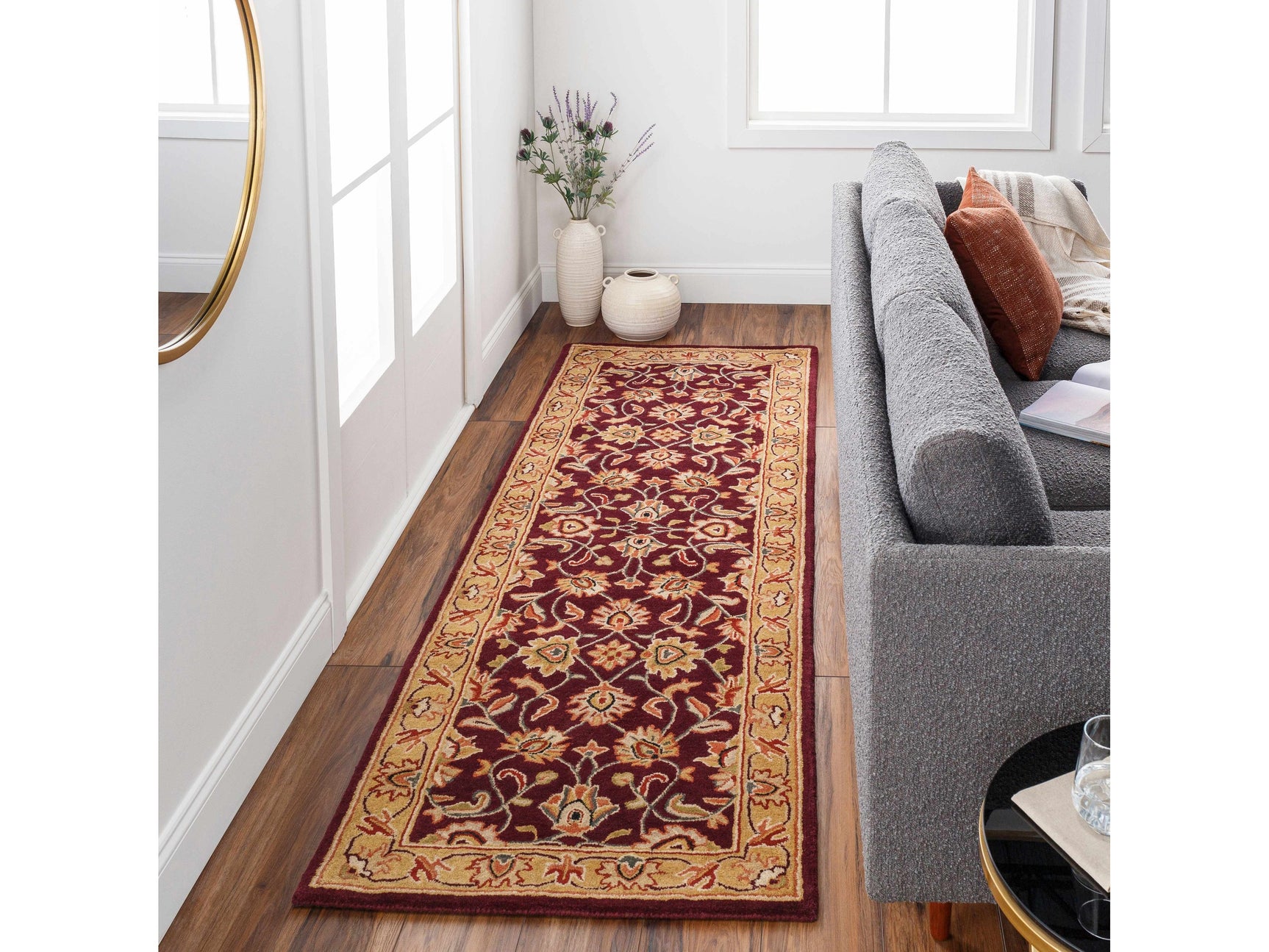 Cherryfield Burgundy 1024 Wool Area Rug - Ornate Home