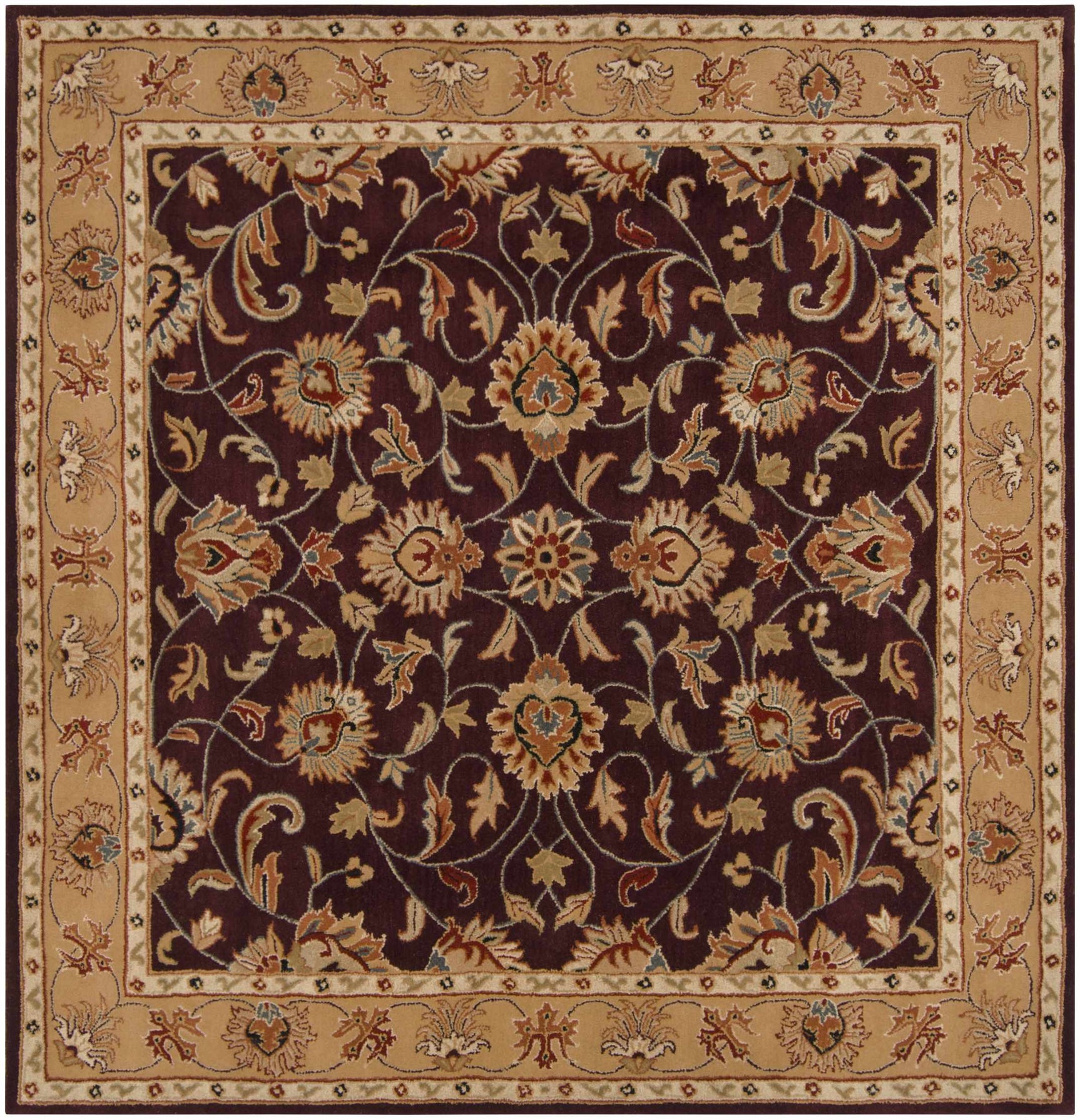 Cherryfield Burgundy 1024 Wool Area Rug - Ornate Home