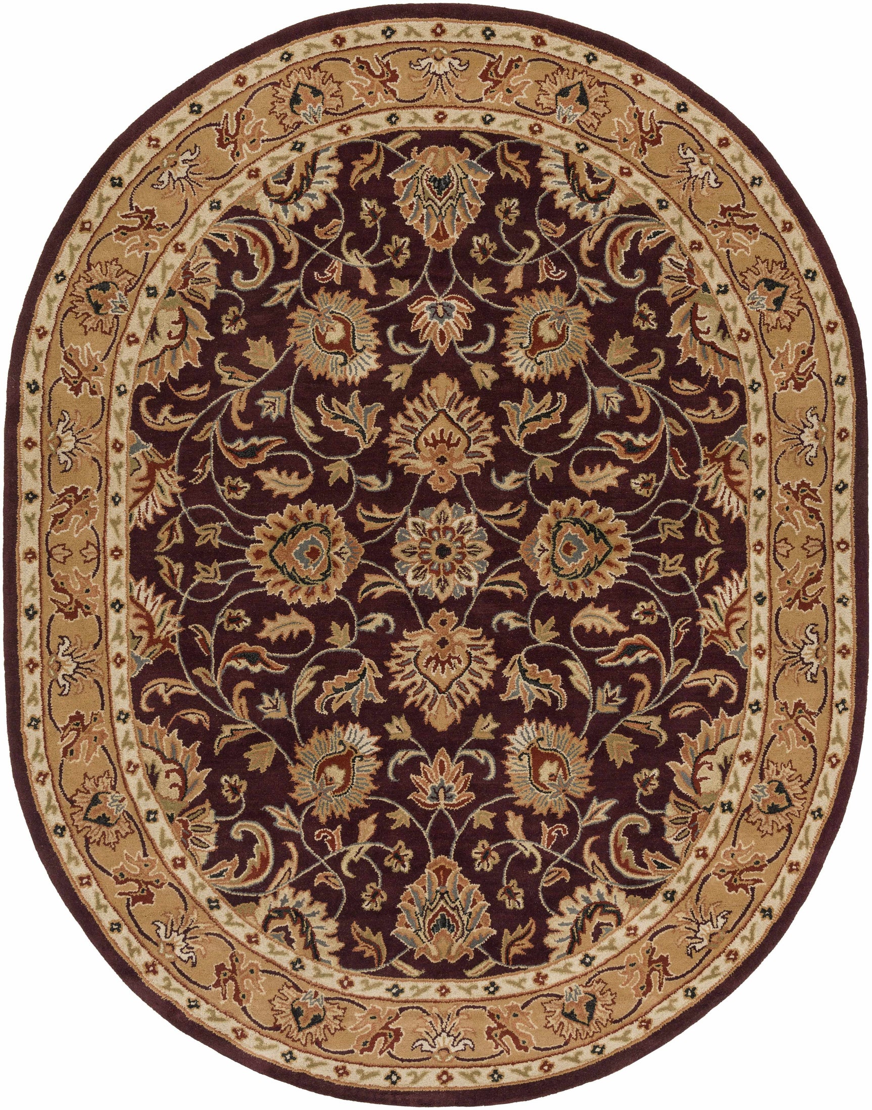Cherryfield Burgundy 1024 Wool Area Rug - Ornate Home