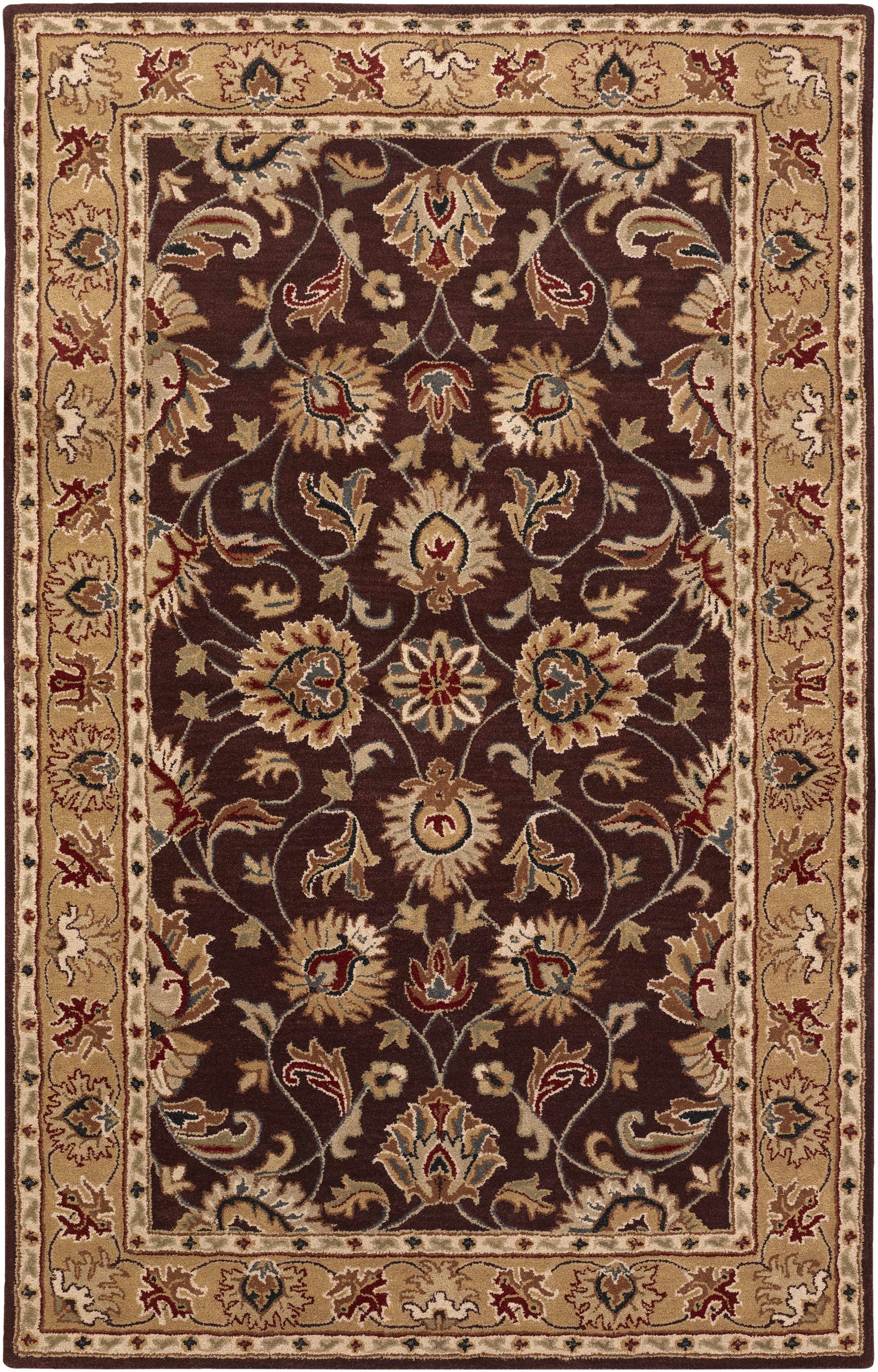 Cherryfield Burgundy 1024 Wool Area Rug - Ornate Home