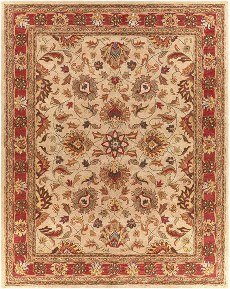 Cherryfield Hand Tufted Brown & Rust 1001 Wool Rug - Ornate Home