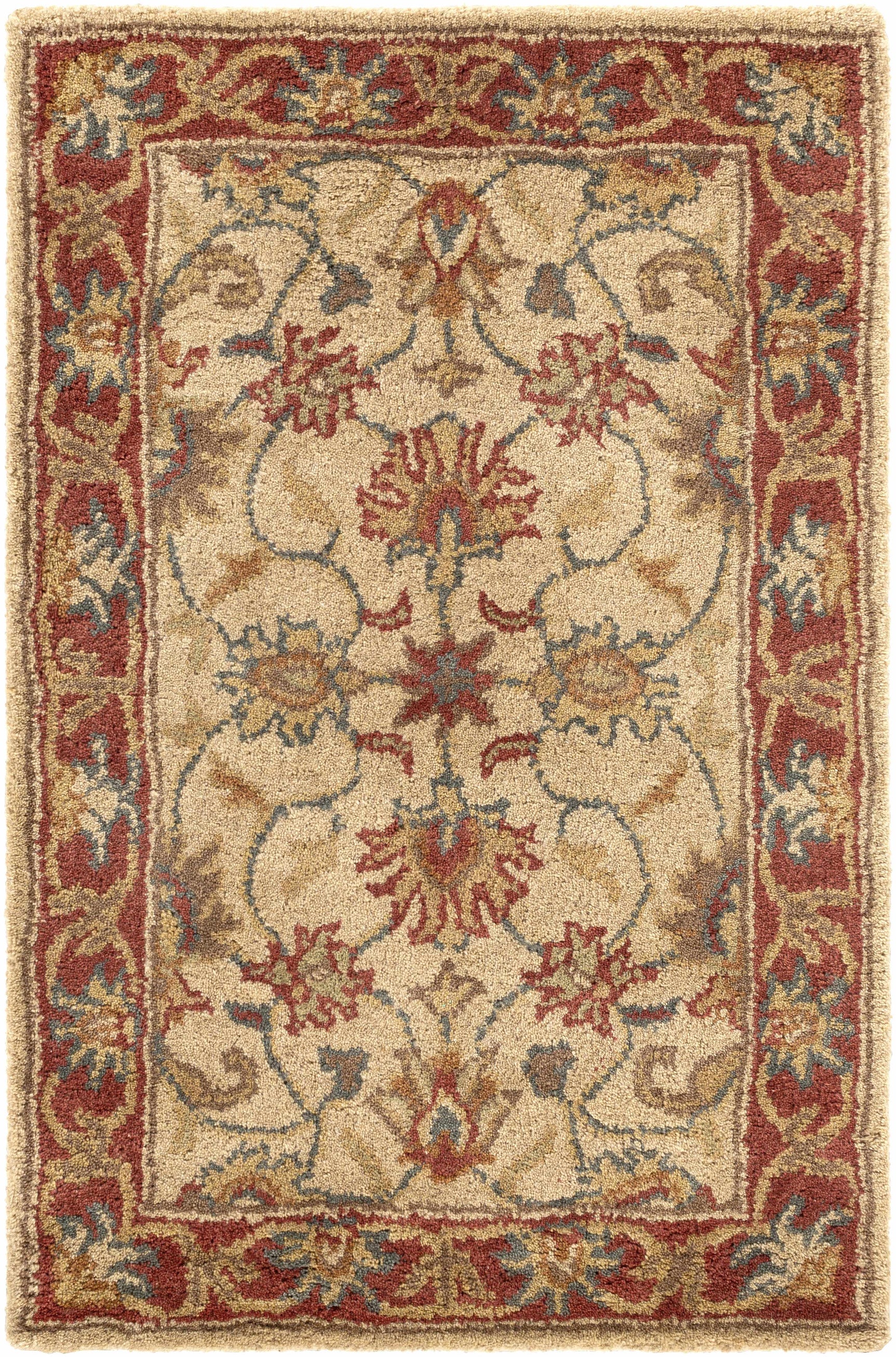 Cherryfield Hand Tufted Brown & Rust 1001 Wool Rug - Ornate Home