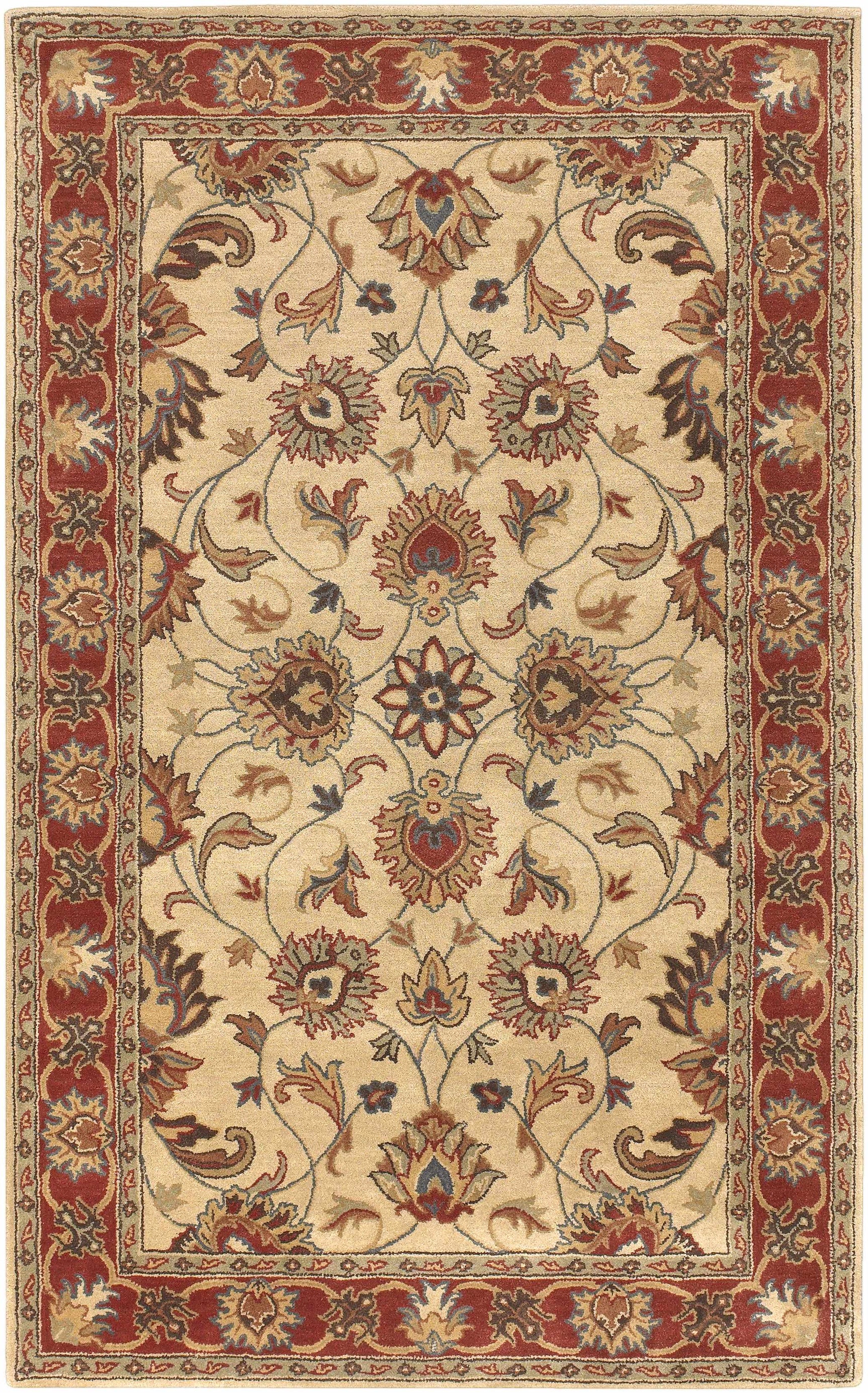 Cherryfield Hand Tufted Brown & Rust 1001 Wool Rug - Ornate Home