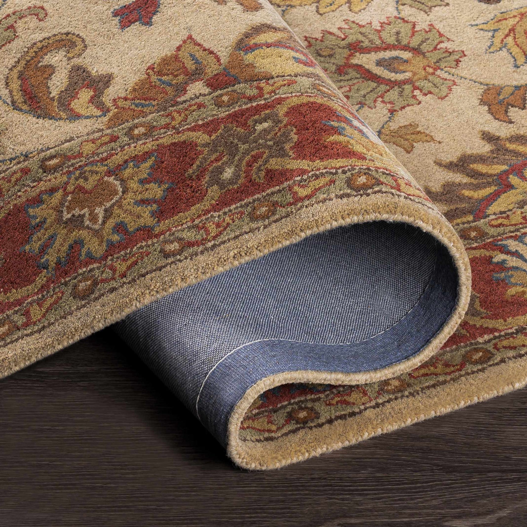 Cherryfield Hand Tufted Brown & Rust 1001 Wool Rug - Ornate Home