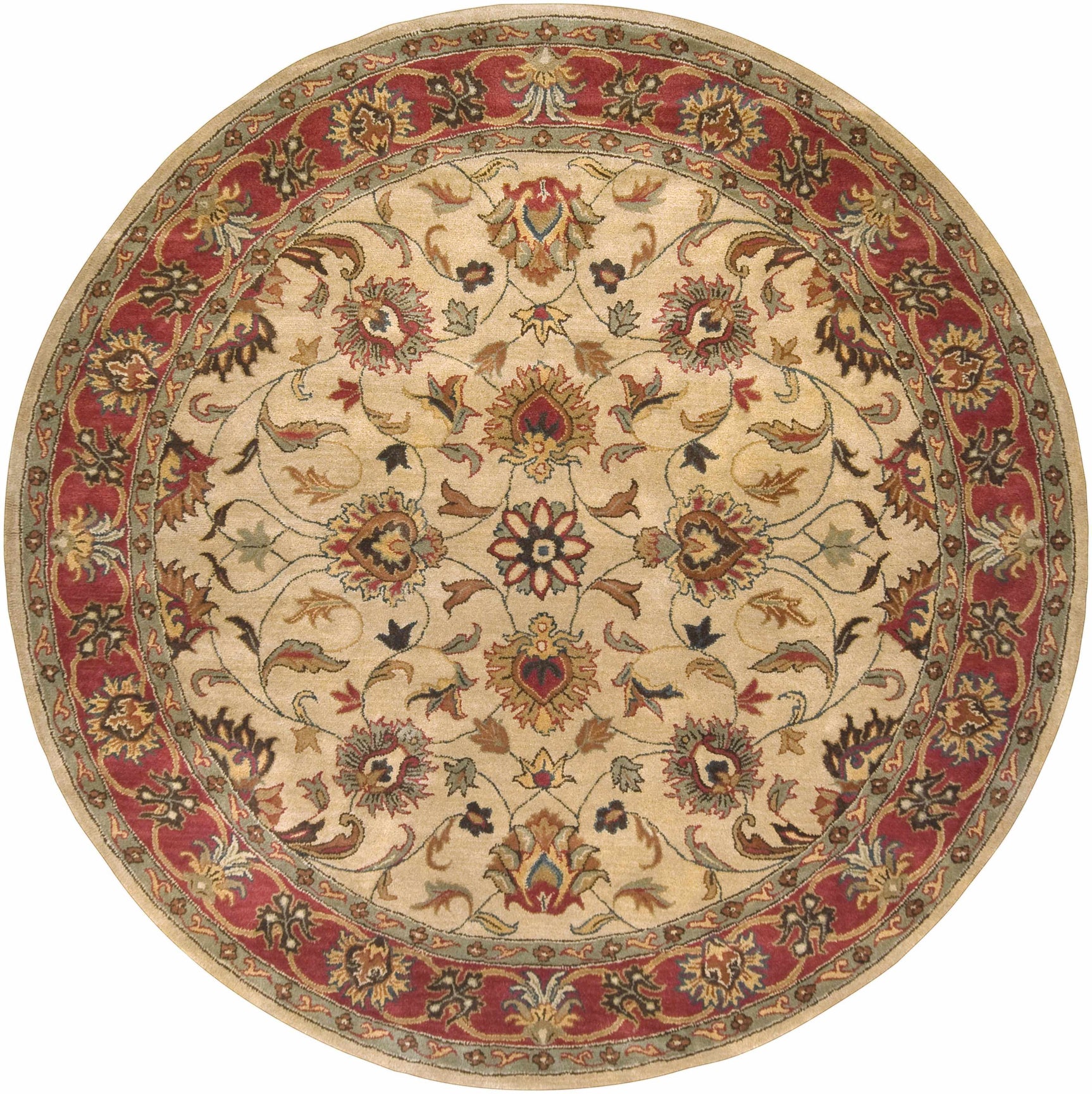 Cherryfield Hand Tufted Brown & Rust 1001 Wool Rug - Ornate Home