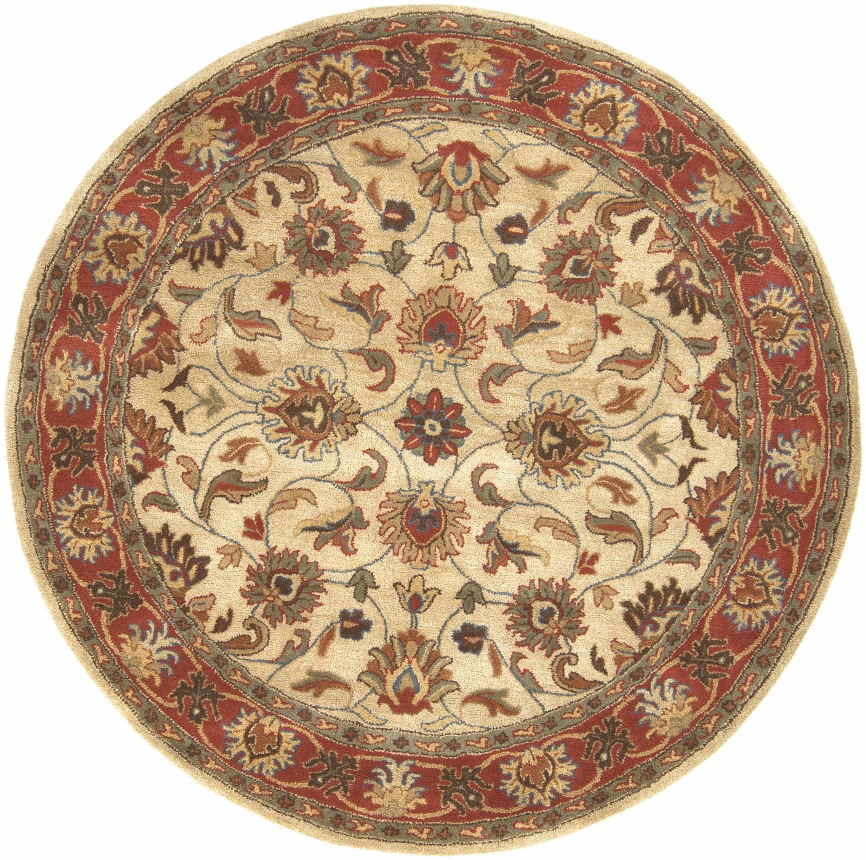 Cherryfield Hand Tufted Brown & Rust 1001 Wool Rug - Ornate Home