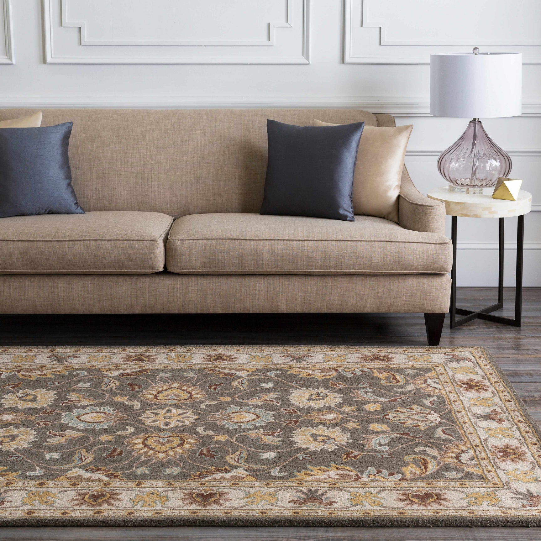 Cherryfield Hand Tufted Taupe Wool Rug - Ornate Home