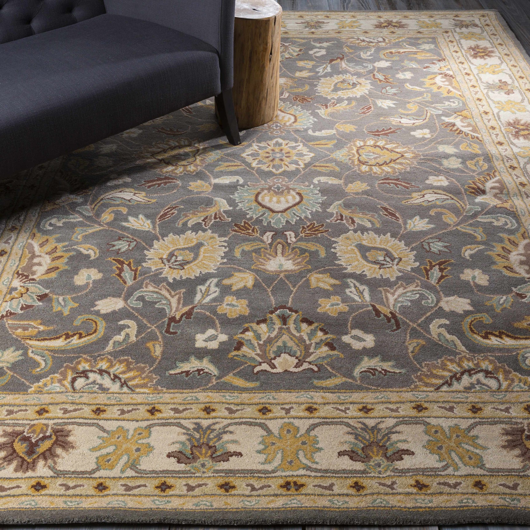 Cherryfield Hand Tufted Taupe Wool Rug - Ornate Home