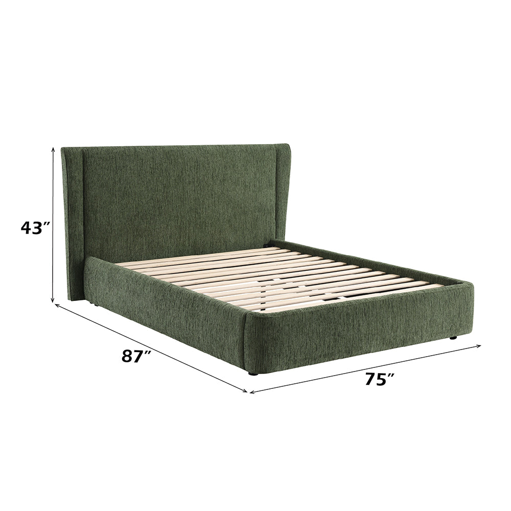 Cheryl Dark Green Queen Bed - Ornate Home