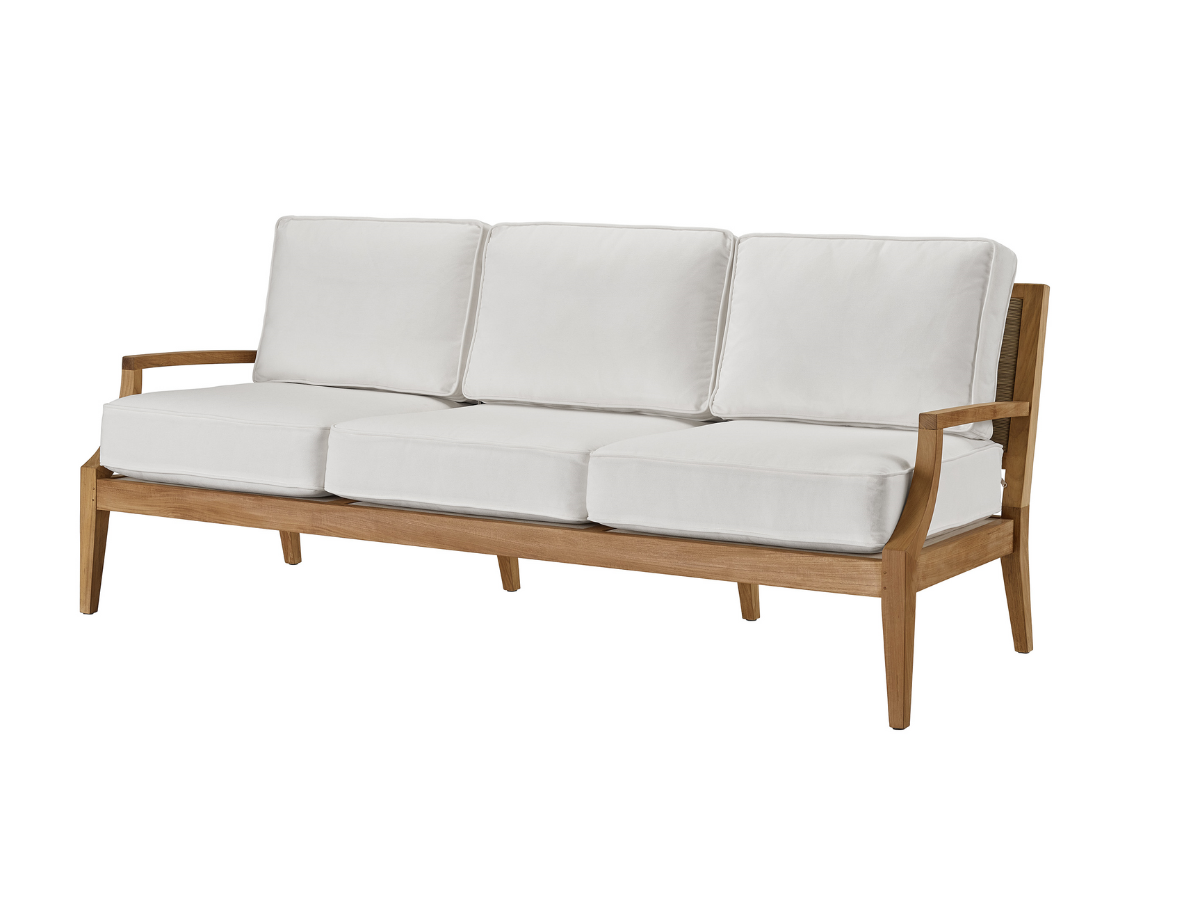 Chesapeake Beige/Canvas Natural/Natural Teak Sofa - Ornate Home