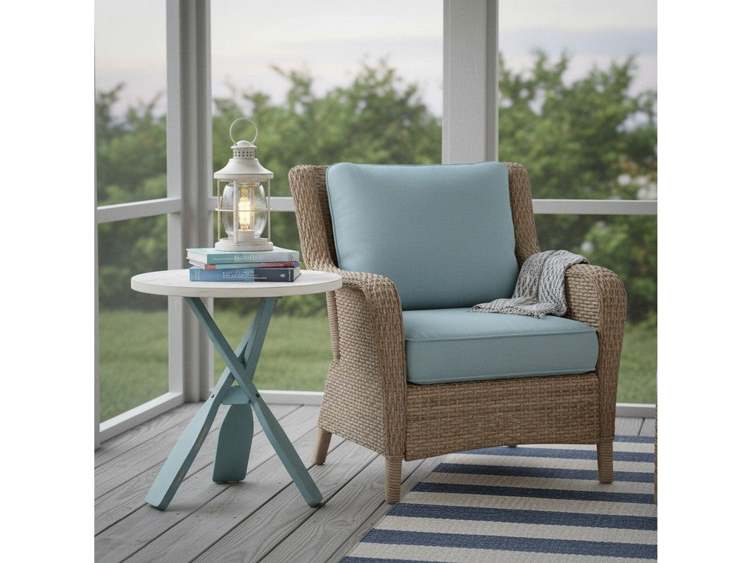 Chesapeake White/Blue Accent Table - Ornate Home