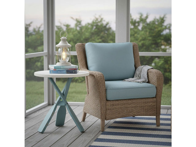 Chesapeake White/Blue Accent Table - Ornate Home