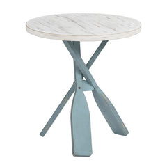 Chesapeake White/Blue Accent Table - Ornate Home