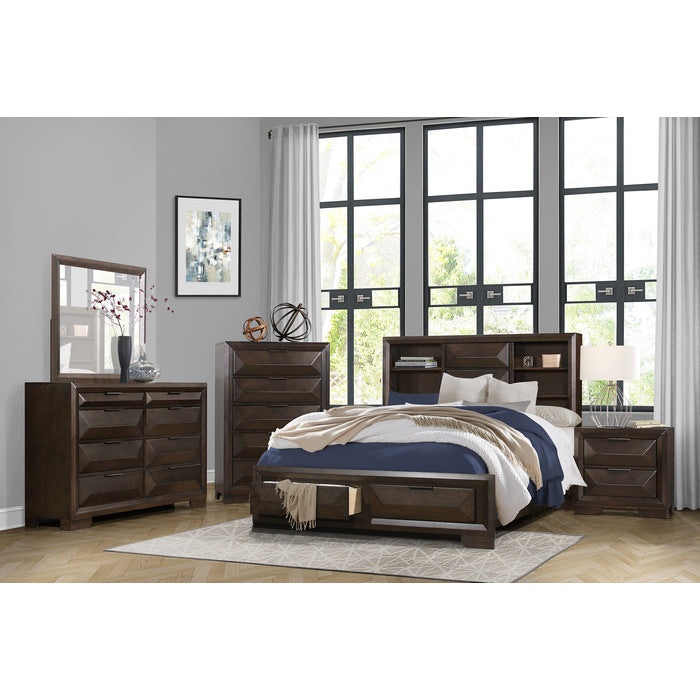 Chesky Espresso Queen Platform Bed - Ornate Home