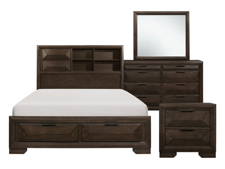 Chesky Warm Espresso 4-piece Queen Bedroom Set - Ornate Home