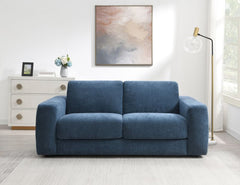 Chesney Dark Blue Sofa w/ Queen-Size Sleeper - Ornate Home