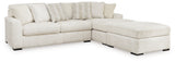 Chessington Ivory 2-Piece Sectional and Ottoman (Online Special Price) - Ornate Home