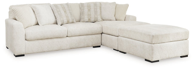 Chessington Ivory 2-Piece Sectional and Ottoman (Online Special Price) - Ornate Home