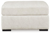 Chessington Ivory 3-Piece Sectional and Ottoman - Ornate Home