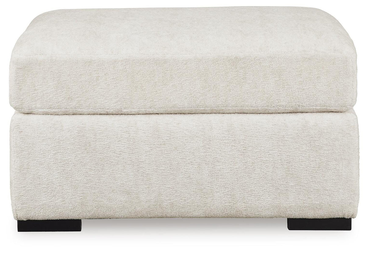 Chessington Ivory 3-Piece Sectional and Ottoman - Ornate Home