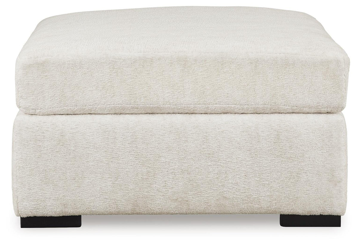 Chessington Ivory 3-Piece Sectional and Ottoman - Ornate Home