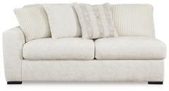 Chessington Ivory 3-Piece Sectional and Ottoman - Ornate Home
