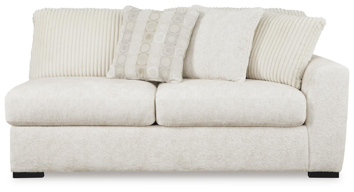 Chessington Ivory 3-Piece Sectional and Ottoman - Ornate Home
