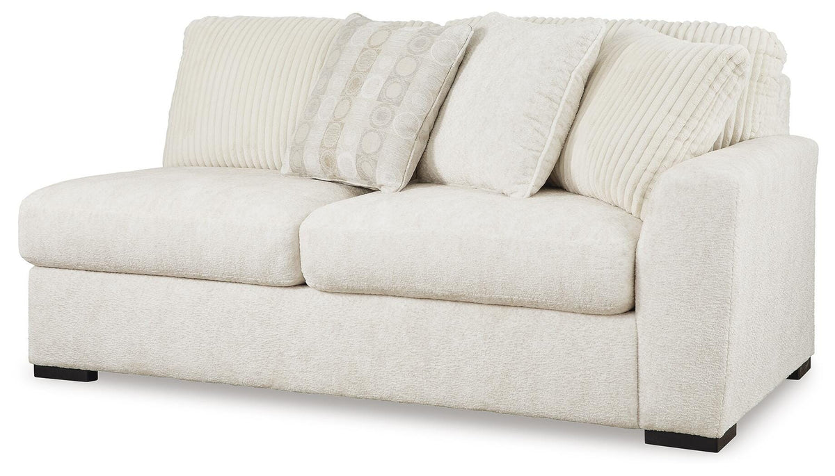 Chessington Ivory 3-Piece Sectional and Ottoman - Ornate Home