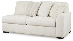 Chessington Ivory 3-Piece Sectional and Ottoman - Ornate Home
