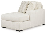 Chessington Ivory 4-Piece Sectional and Oversized Accent Ottoman (Online Special Price) - Ornate Home
