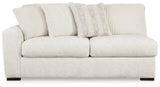 Chessington Ivory 4-Piece Sectional and Oversized Accent Ottoman (Online Special Price) - Ornate Home