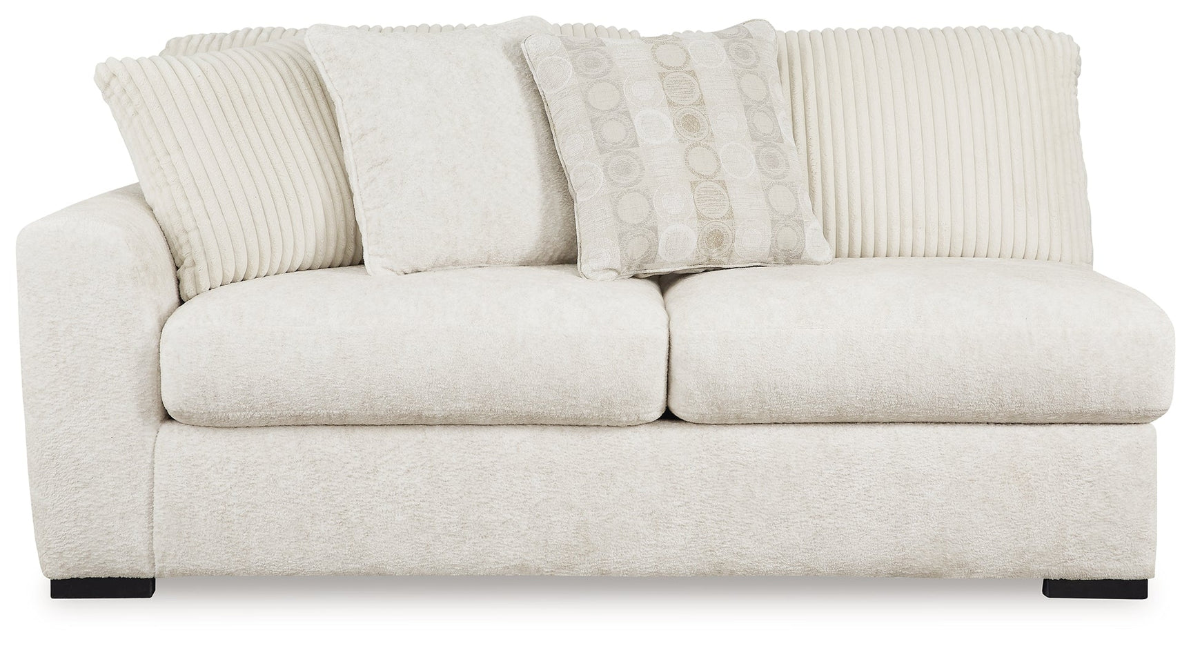 Chessington Ivory 4-Piece Sectional and Oversized Accent Ottoman (Online Special Price) - Ornate Home
