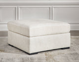 Chessington Ivory 4-Piece Sectional and Oversized Accent Ottoman (Online Special Price) - Ornate Home