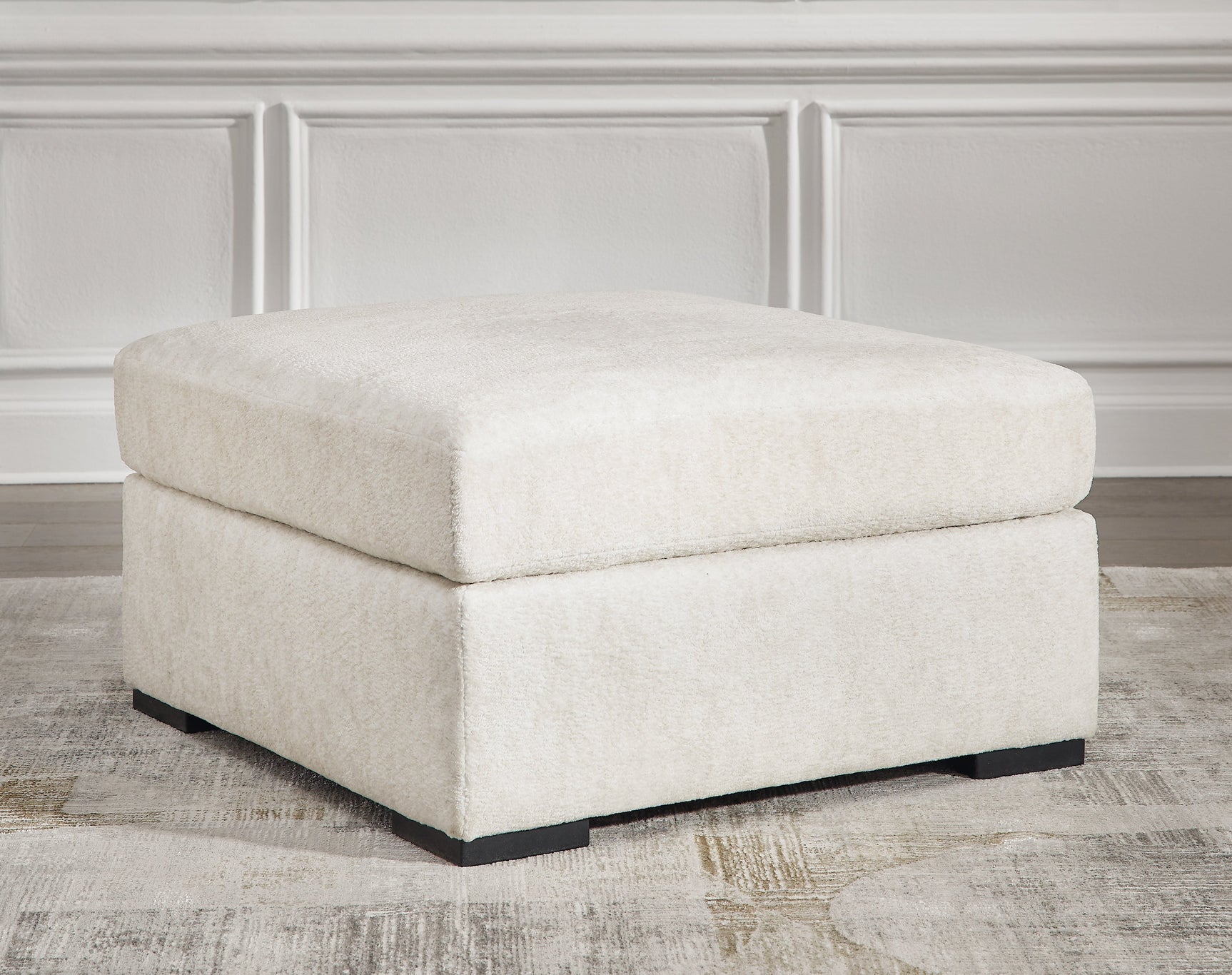 Chessington Ivory 4-Piece Sectional and Oversized Accent Ottoman (Online Special Price) - Ornate Home