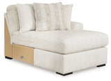 Chessington Ivory 4-Piece Sectional and Oversized Accent Ottoman - Ornate Home