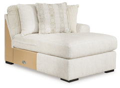 Chessington Ivory 4-Piece Sectional and Oversized Accent Ottoman - Ornate Home