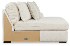 Chessington Ivory 4-Piece Sectional and Oversized Accent Ottoman - Ornate Home