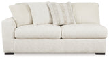 Chessington Ivory 4-Piece Sectional and Oversized Accent Ottoman - Ornate Home