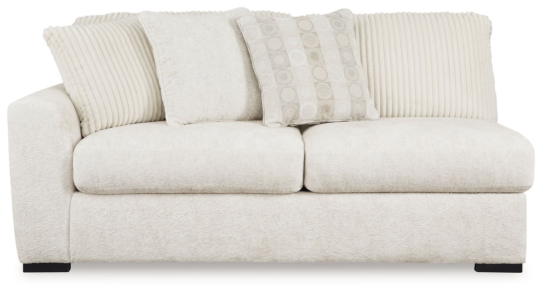 Chessington Ivory 4-Piece Sectional and Oversized Accent Ottoman - Ornate Home