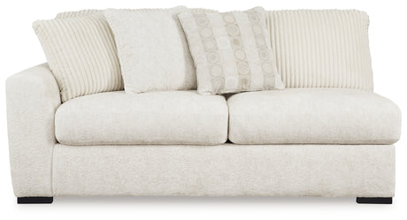 Chessington Ivory 4-Piece Sectional and Oversized Accent Ottoman - Ornate Home