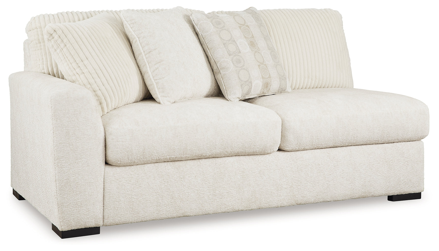 Chessington Ivory 4-Piece Sectional and Oversized Accent Ottoman - Ornate Home