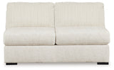 Chessington Ivory 4-Piece Sectional and Oversized Accent Ottoman - Ornate Home