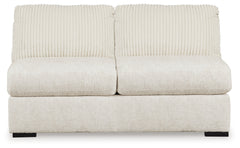 Chessington Ivory 4-Piece Sectional and Oversized Accent Ottoman - Ornate Home