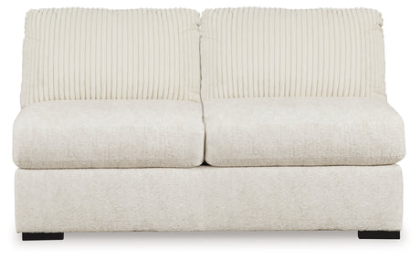 Chessington Ivory 4-Piece Sectional and Oversized Accent Ottoman - Ornate Home