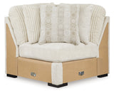 Chessington Ivory 4-Piece Sectional and Oversized Accent Ottoman - Ornate Home