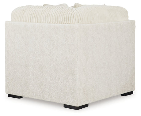 Chessington Ivory 4-Piece Sectional and Oversized Accent Ottoman - Ornate Home